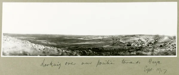 Looking over our position towards Gaza